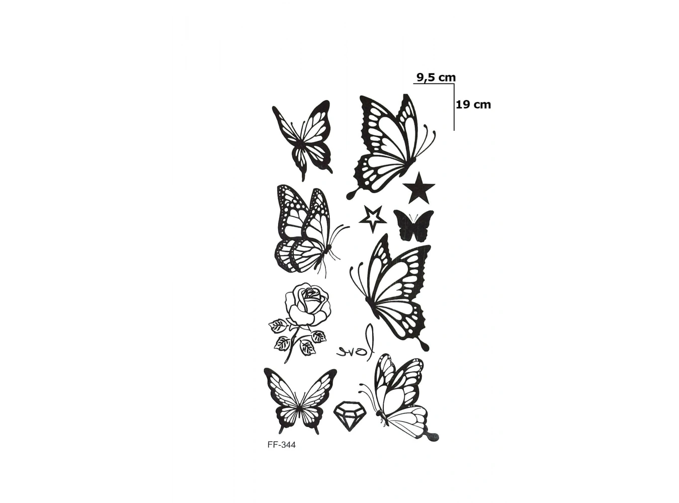 Kelebekler Geçici Dövme Tattoo