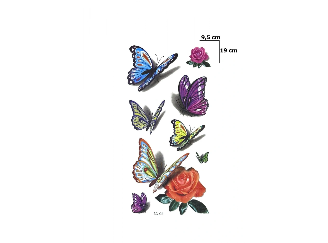 Kelebekler Geçici Dövme Tattoo