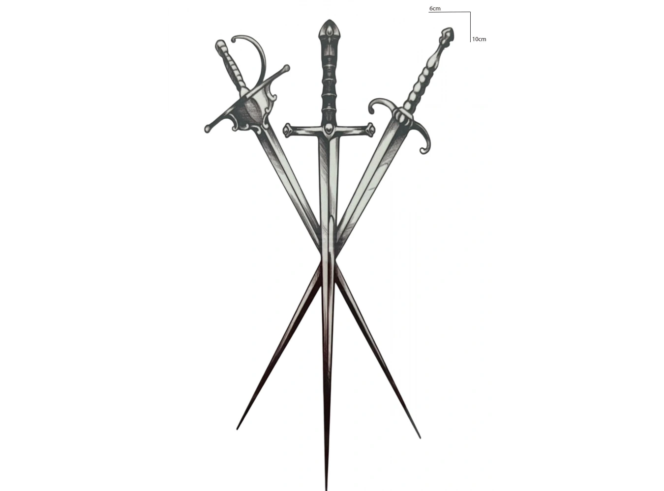 Kılıç Figürlü Mini Dövme Tattoo