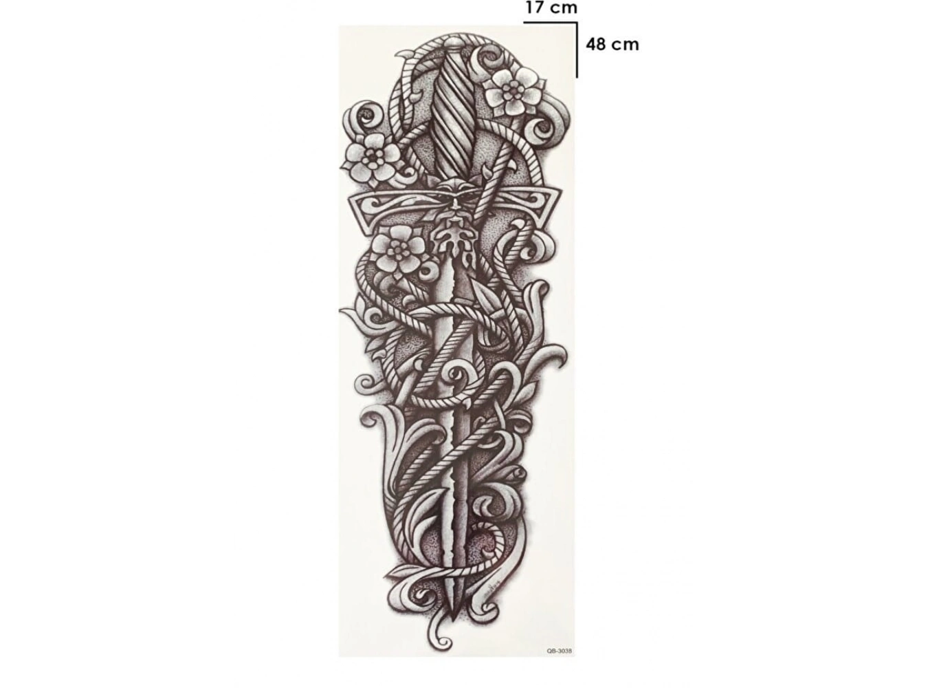 Kılıç Kol Dövme Geçici Tattoo