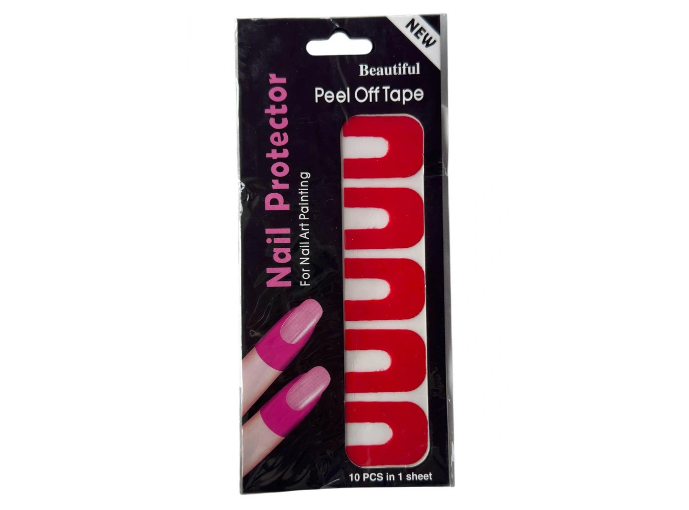 Kırmızı Renk 10lu Oje Koruyucu Soyulabilir Manikür Bandı