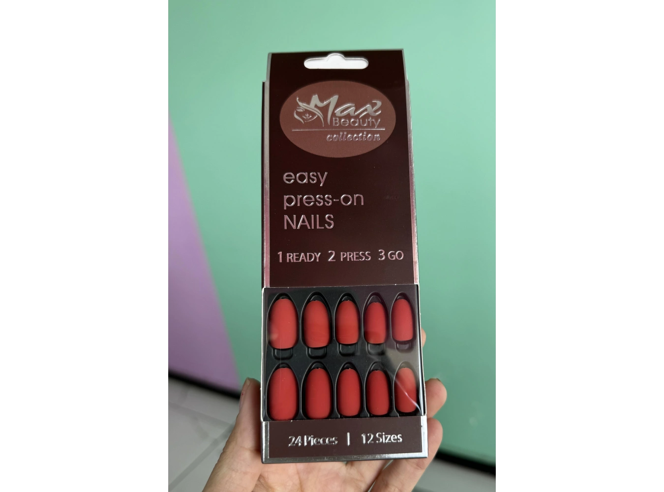Kırmızı Renk 24lü Takma Tırnak Seti