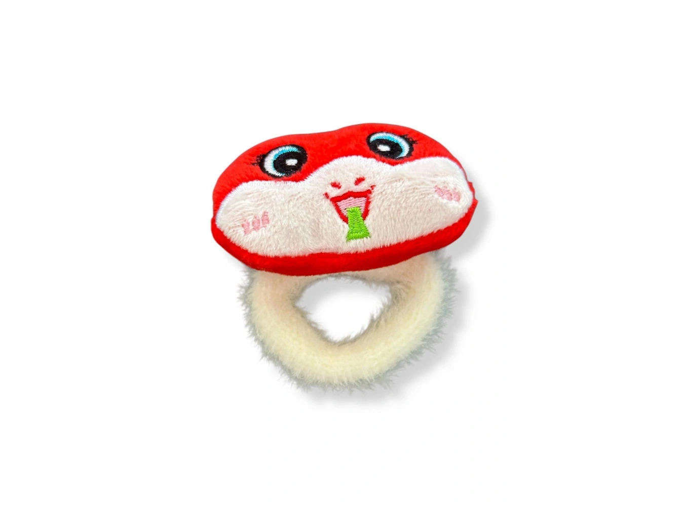 Kırmızı Renk Ayıcık Figürlü Peluş Simit Toka