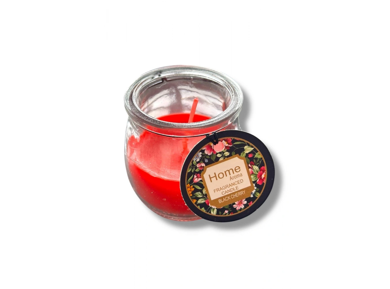 Kırmızı Renk Bardakta Kokulu Dekoratif Mum