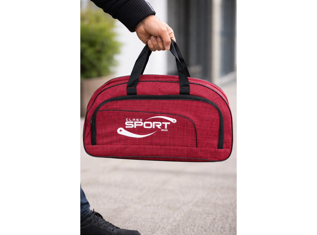 Kırmızı Renk Büyük Boy El Çantası/ Seyahat Çantası