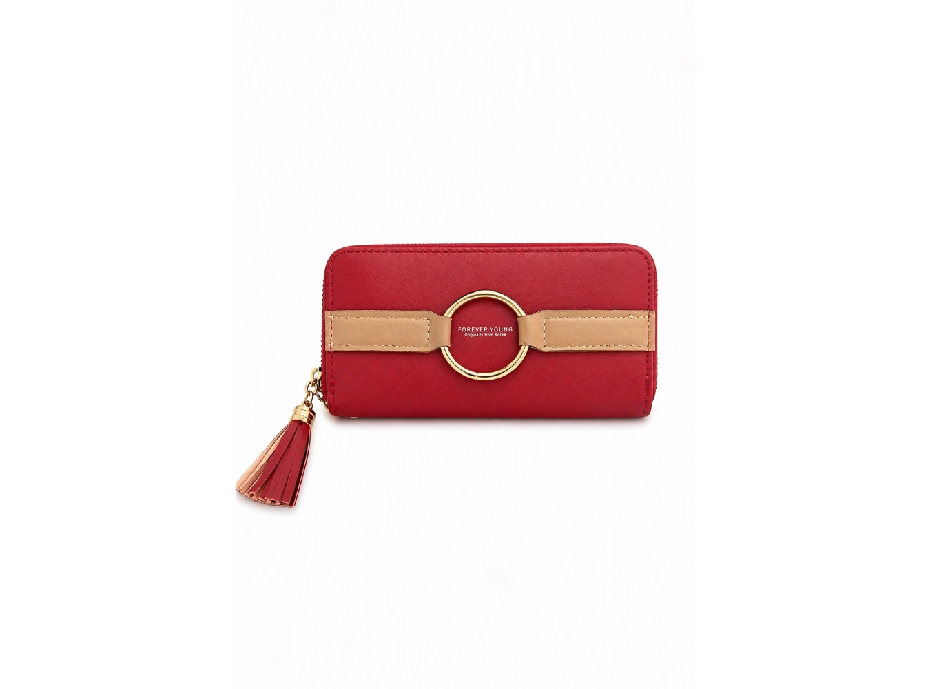 Kırmızı Renk Deri Kadın Cüzdan