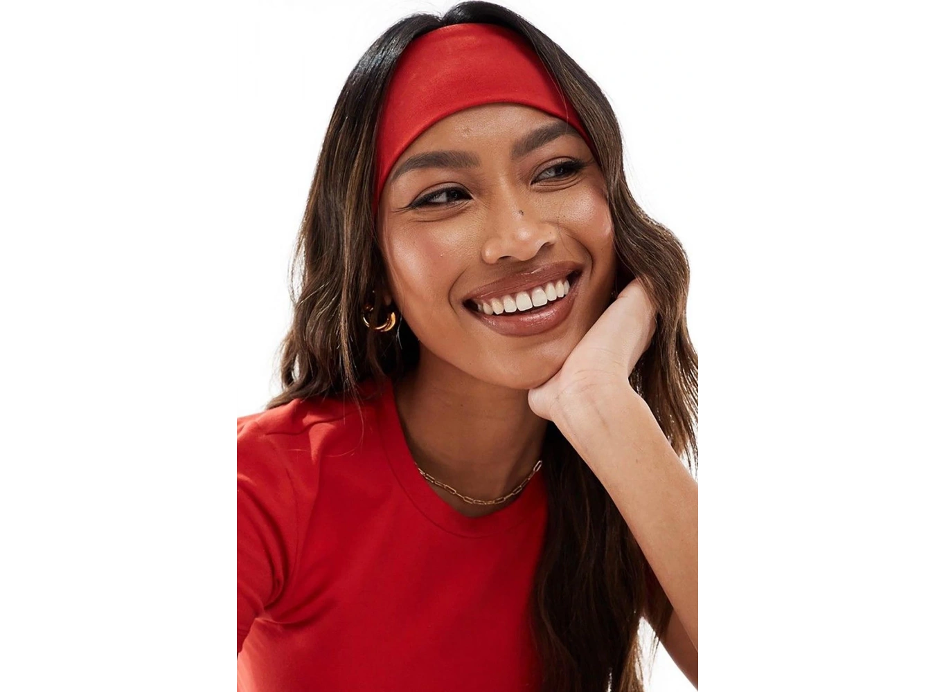 Kırmızı Renk Geniş Saç Bandı