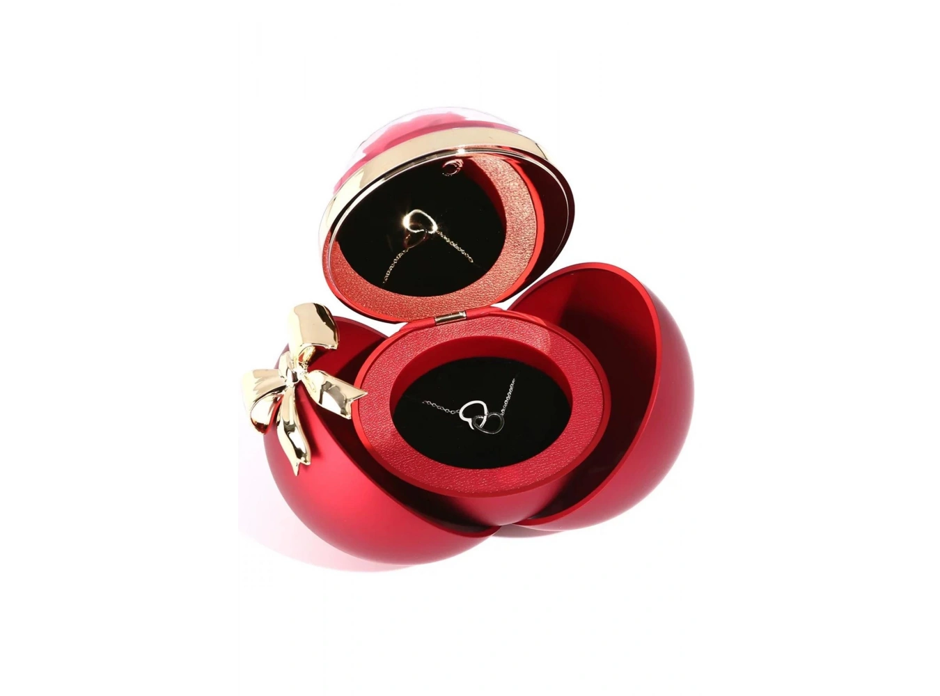 Kırmızı Renk Gül Figürlü Karton Çanta Hediyeli Hediye Kutusu