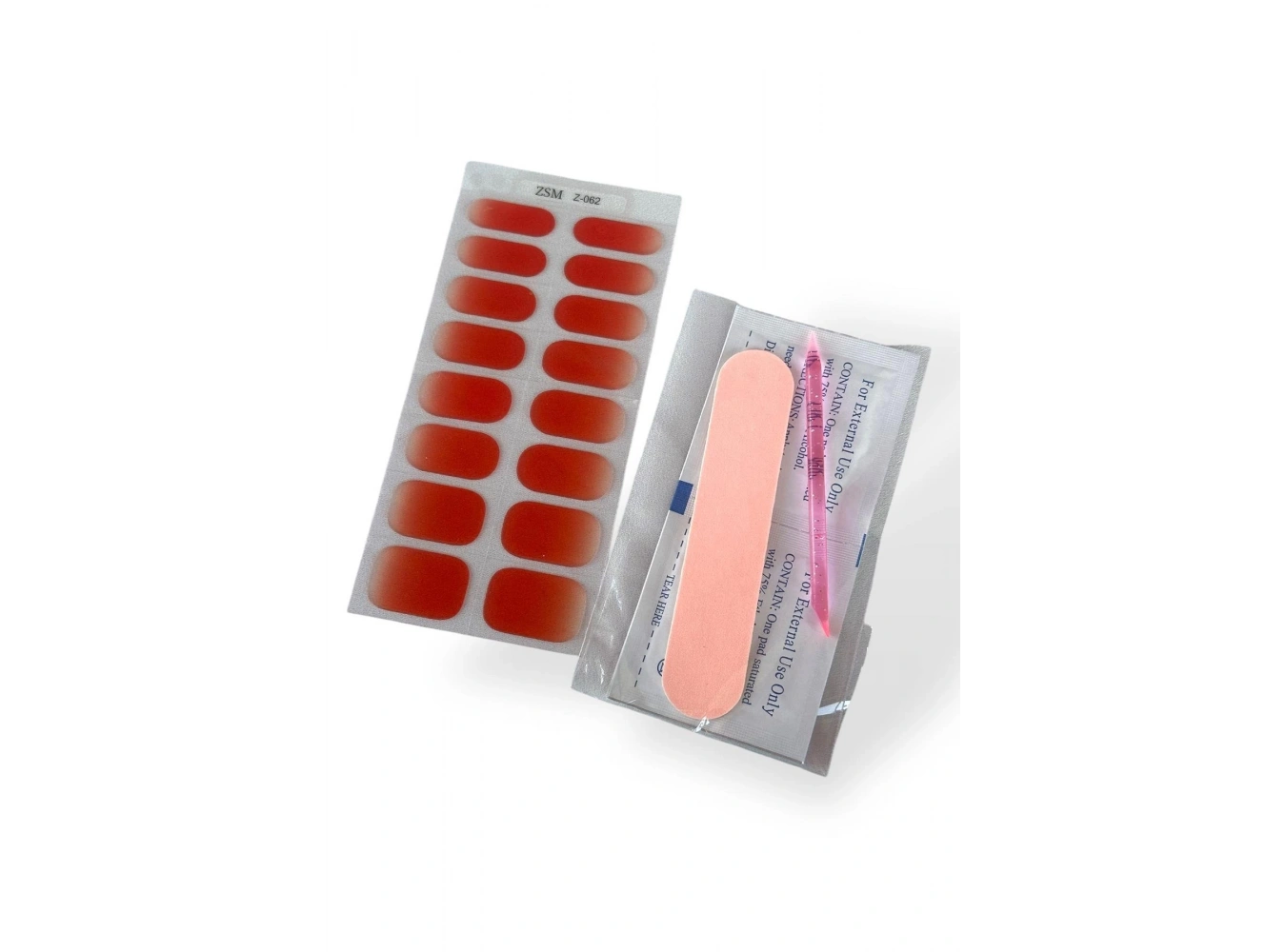 Kırmızı Renk Jel Tırnak Etiketi - Uv Ile Yapılan Poly Jel Sticker Sertleşen -Kürlenmiş Jel Tırnak Stickerı