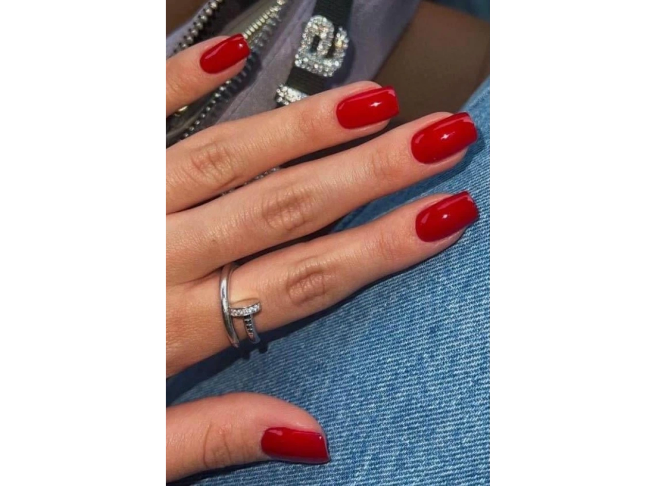 Kırmızı Renk Jel Tırnak Etiketi - Uv Ile Yapılan Poly Jel Sticker Sertleşen -Kürlenmiş Jel Tırnak Stickerı