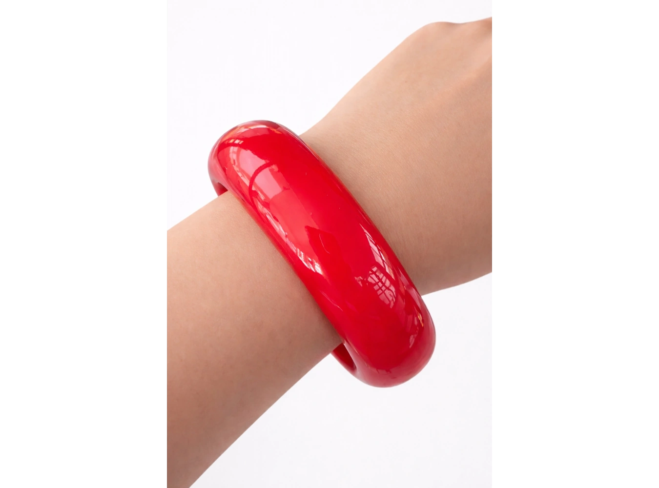 Kırmızı Renk Kemik Mika Bileklik