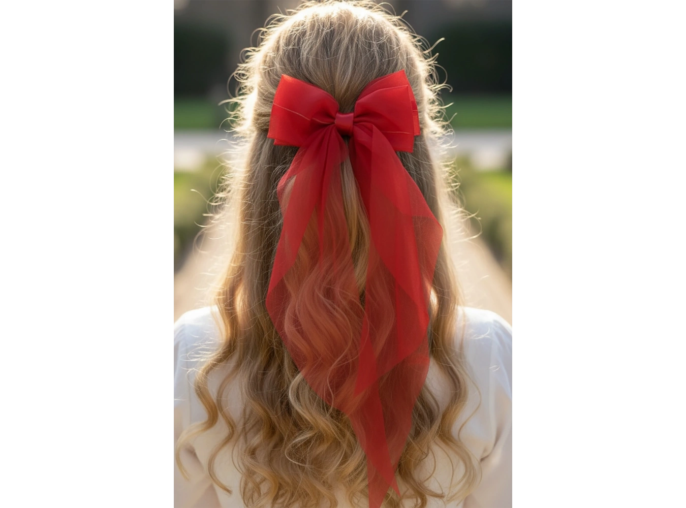 Kırmızı Renk Kurdele Detaylı Pens Toka