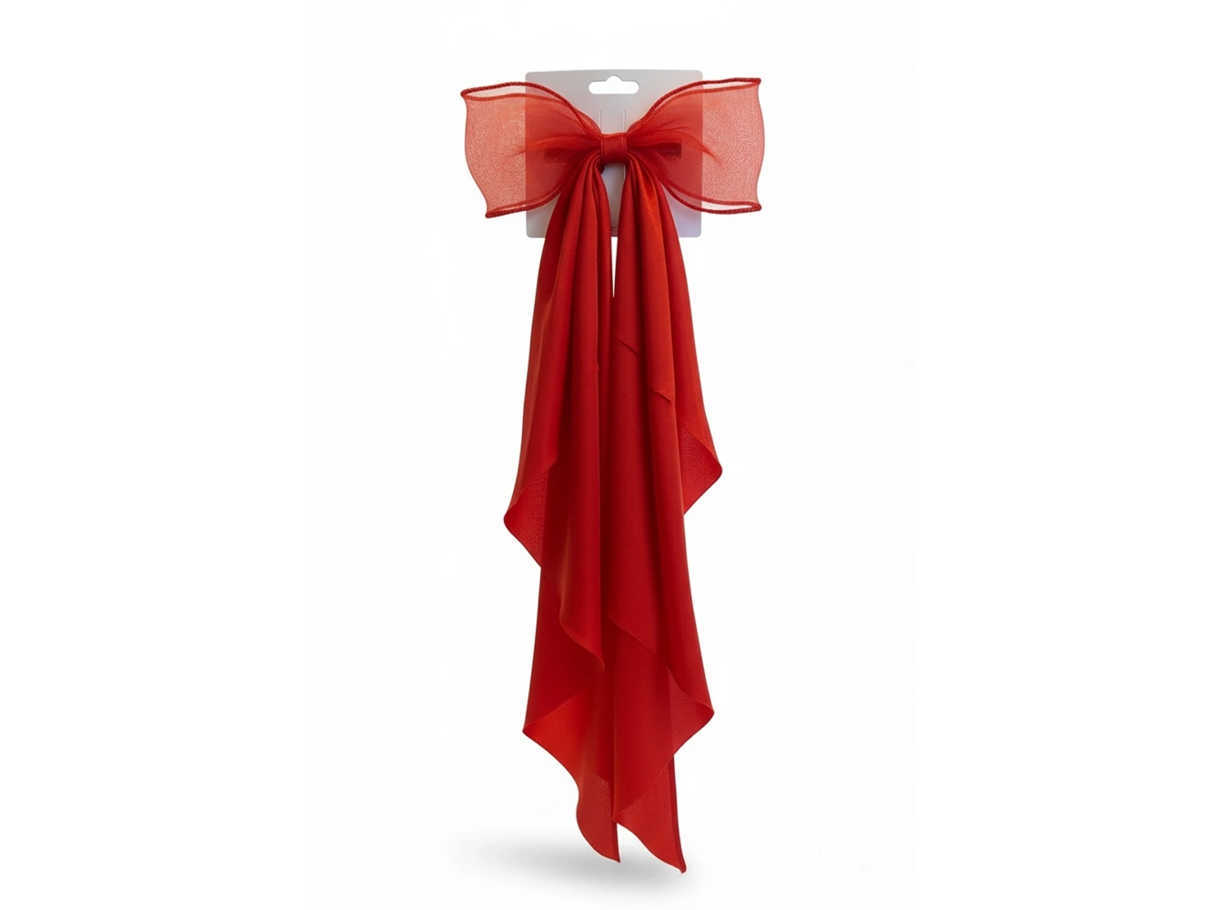 Kırmızı Renk Kurdele Detaylı Pens Toka