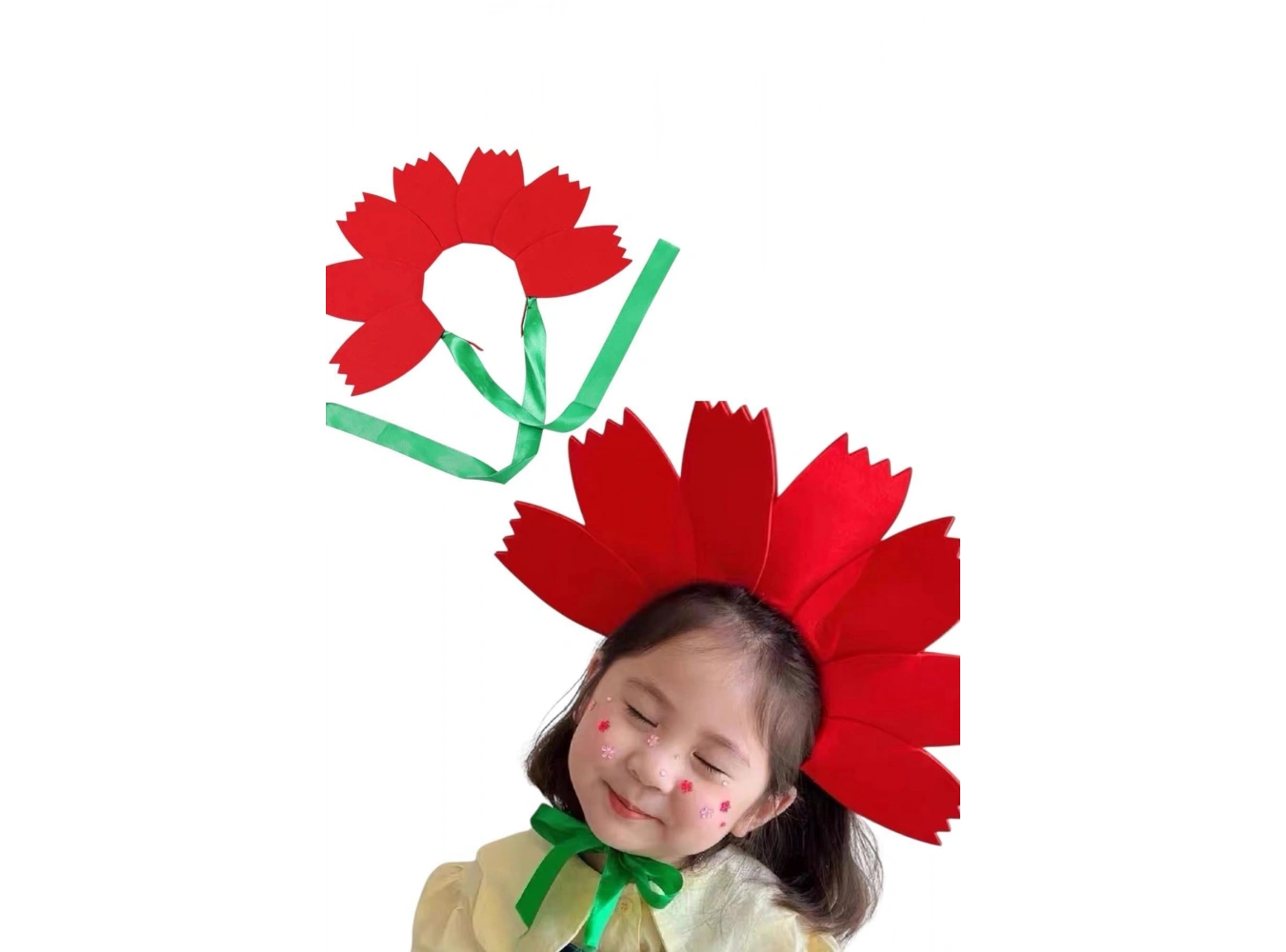 Kırmızı Renk Lale Figürlü Tasarım Taç