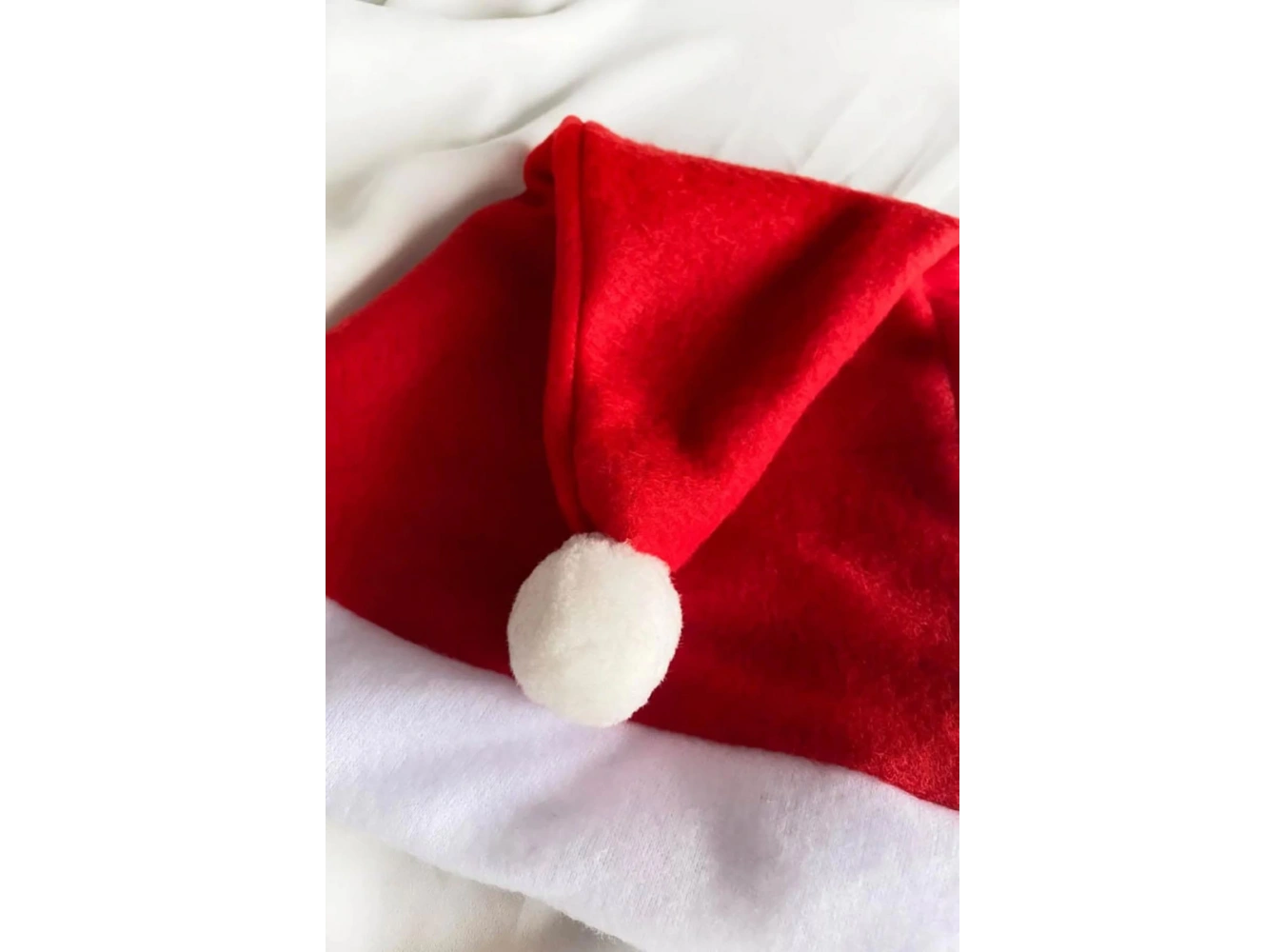 Kırmızı Renk Noel Baba Şapkası