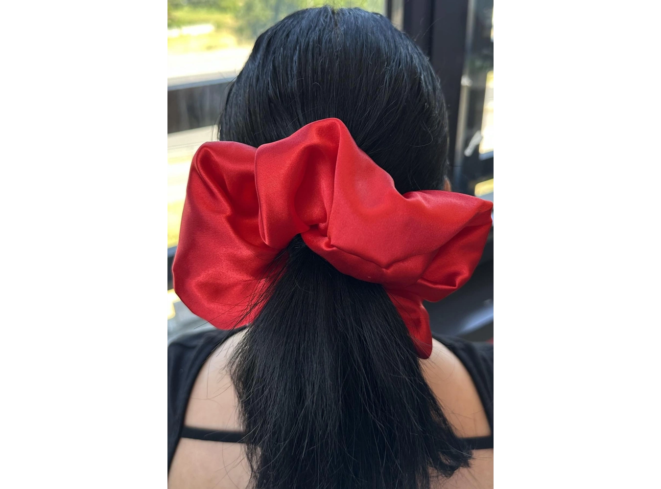 Kırmızı Renk Saten Simit Toka