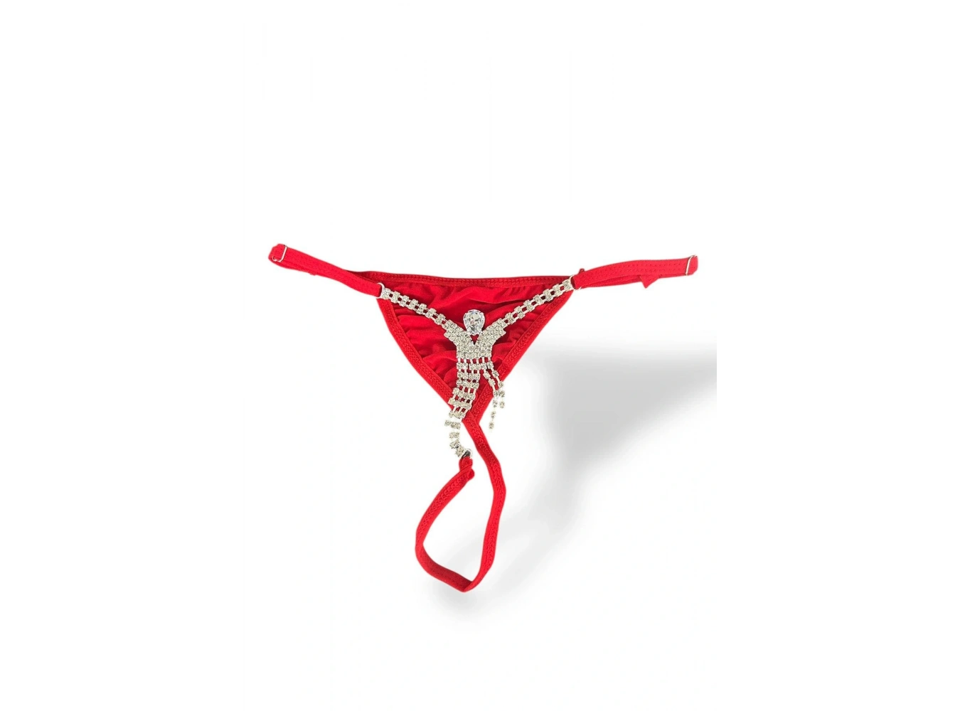 Kırmızı Renk Taş Detaylı Tanga