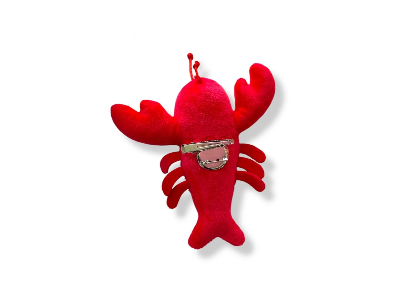 Kırmızı Renk Yengeç Figürlü Rozet/ Toka