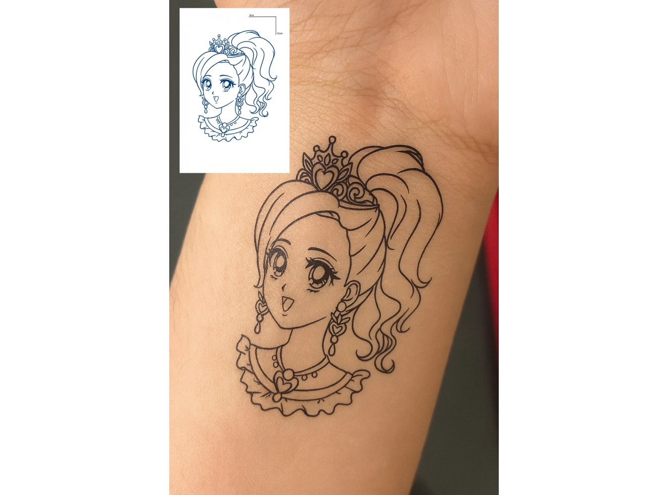 Kız Figürlü 12 Saat Sonra Kararan Geçici Dövme Tattoo