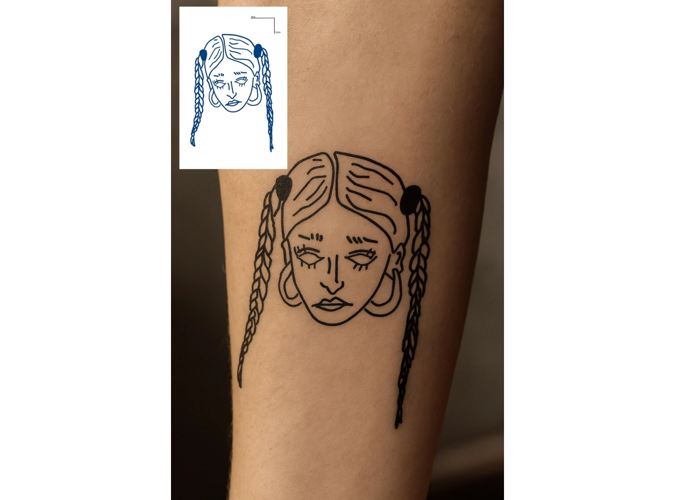 Kız Figürlü 12 Saat Sonra Kararan Geçici Dövme Tattoo