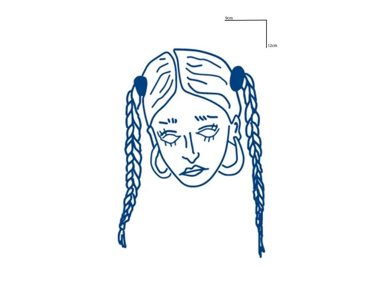 Kız Figürlü 12 Saat Sonra Kararan Geçici Dövme Tattoo