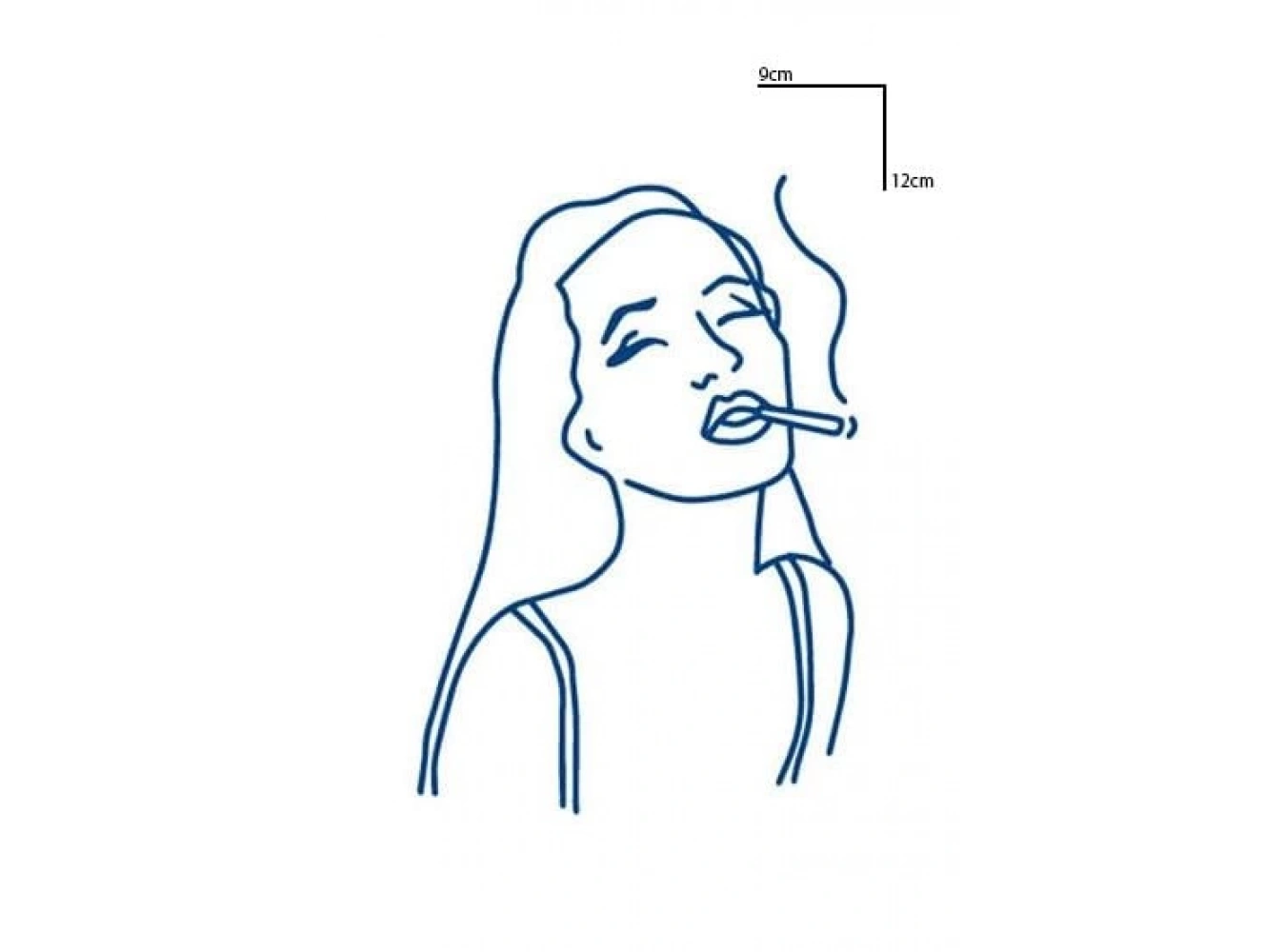 Kız Figürlü 12 Saat Sonra Kararan Geçici Mini Dövme Tattoo