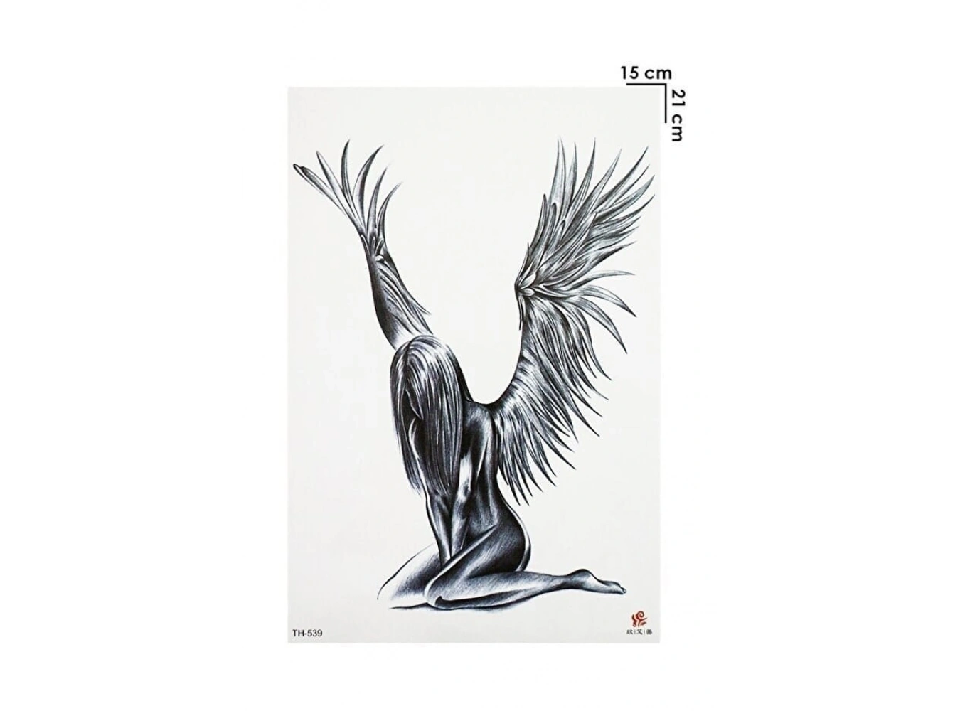 Kız Kanat Büyük Geçici Dövme Tattoo