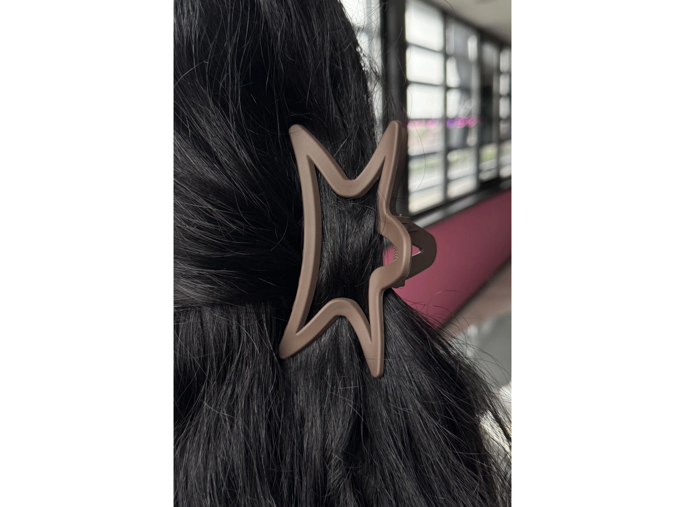 Koyu Kahve Renk Yıldız Figürlü Mandal Toka