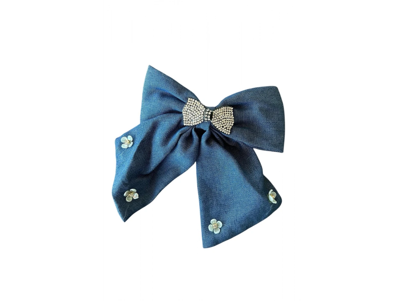 Koyu Mavi Renk Karışık Figürlü Taş Detaylı Otomat Toka