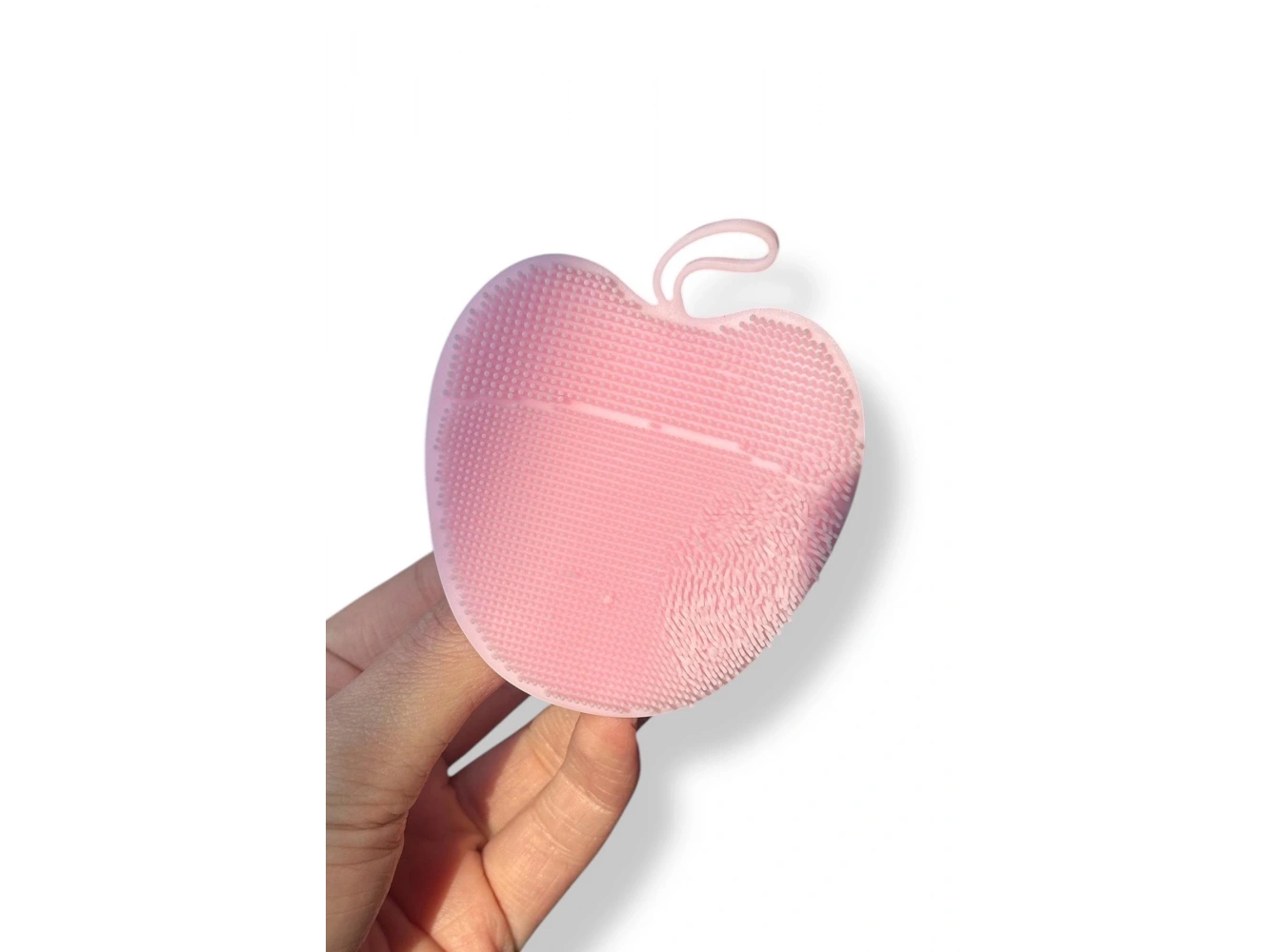 Koyu Pembe Renk Elma Figürlü Yüz Yıkama Aparatı