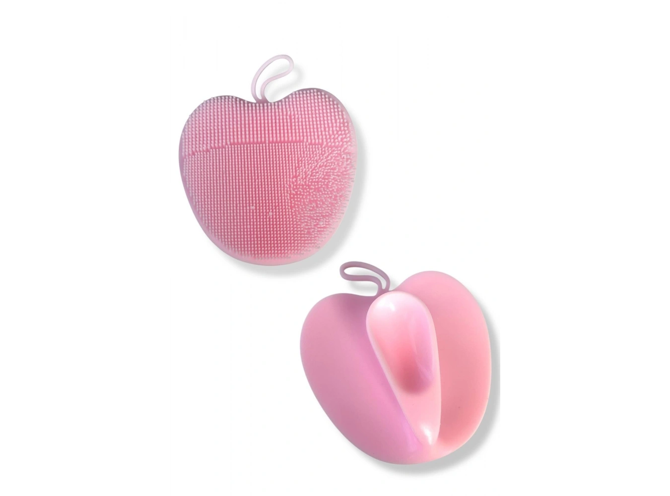 Koyu Pembe Renk Elma Figürlü Yüz Yıkama Aparatı