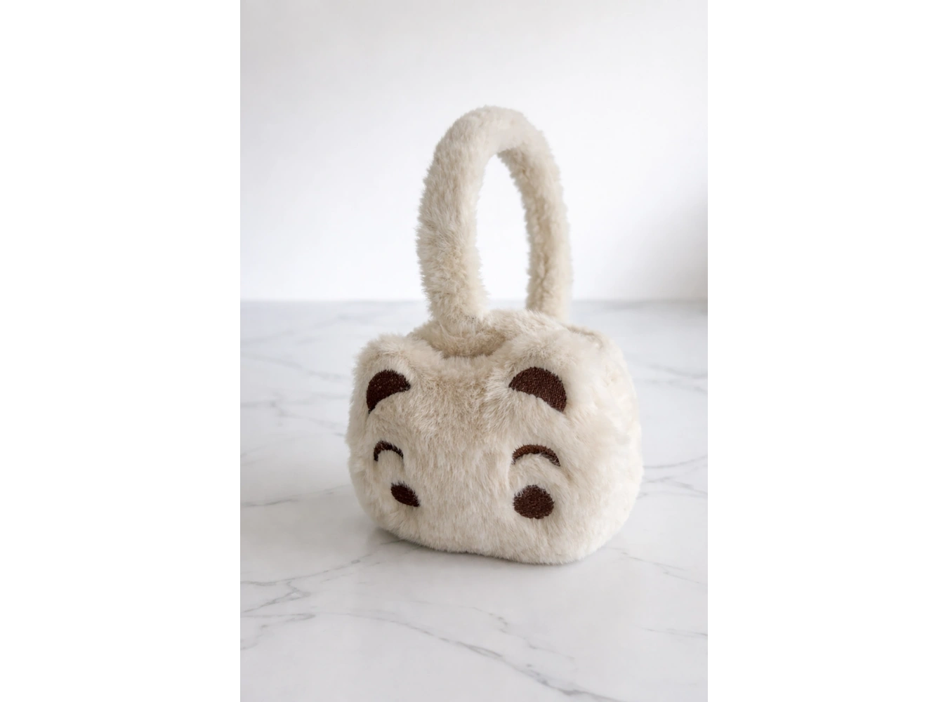 Krem Renk Ayıcık Figürlü Peluş Kulaklık