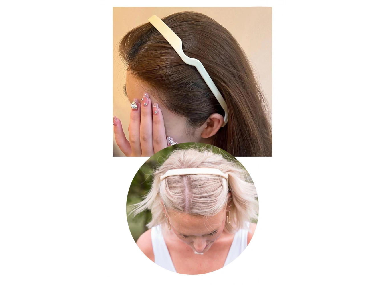 Krem Renk Gözlük Efekti Veren Taç