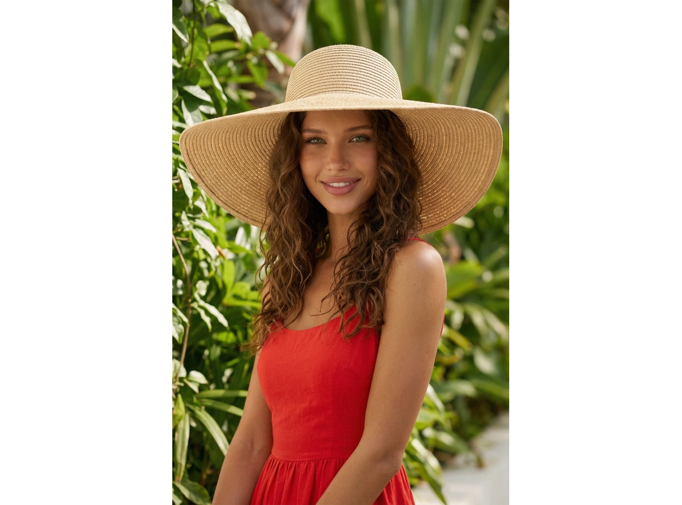 Krem Renk Hasır Şapka