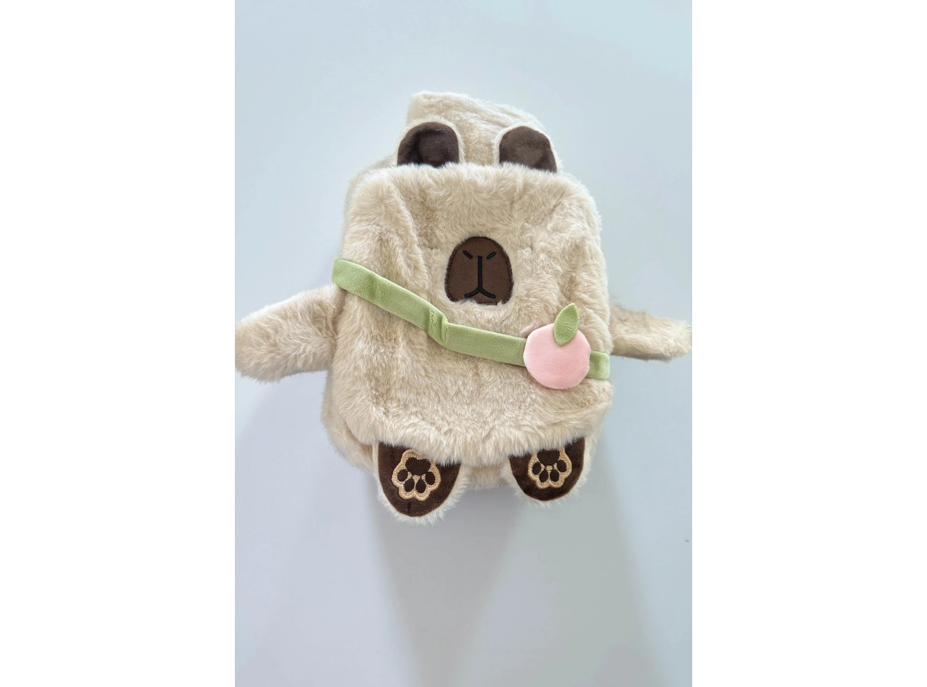 Krem Renk Kapibara Figürlü Peluş Sıcak Su Torbası