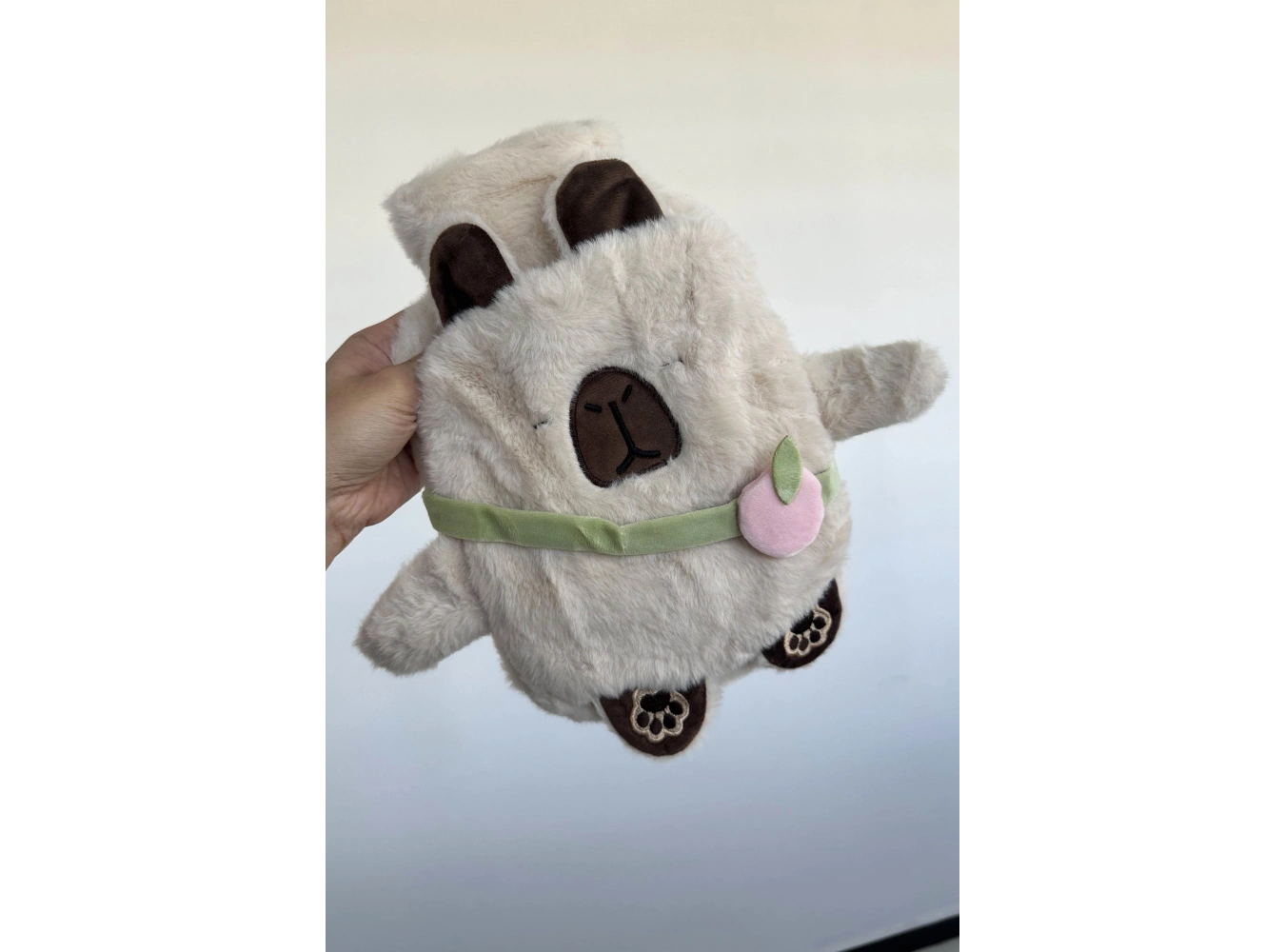 Krem Renk Kapibara Figürlü Peluş Sıcak Su Torbası