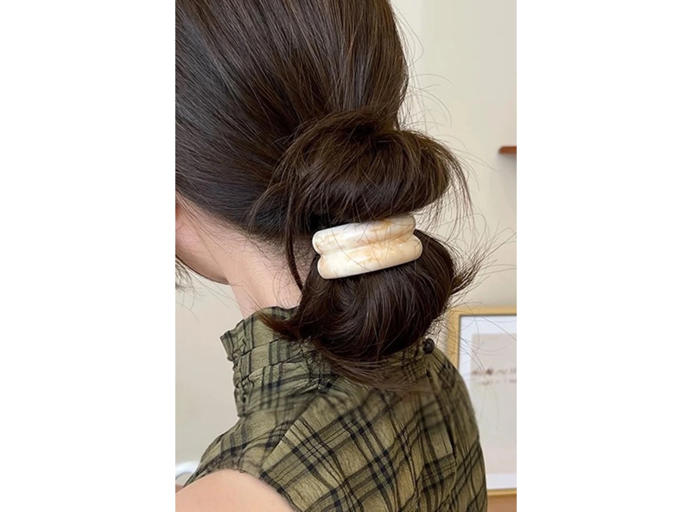 Krem Renk Kemik Lastik Toka