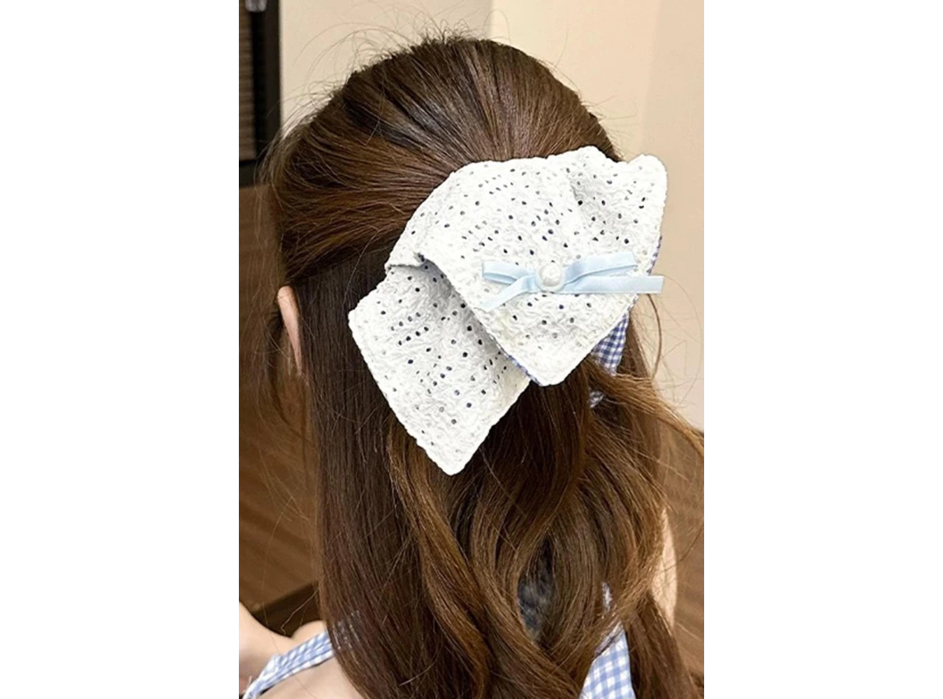 Krem Renk Kurdele Figürlü Simit Toka