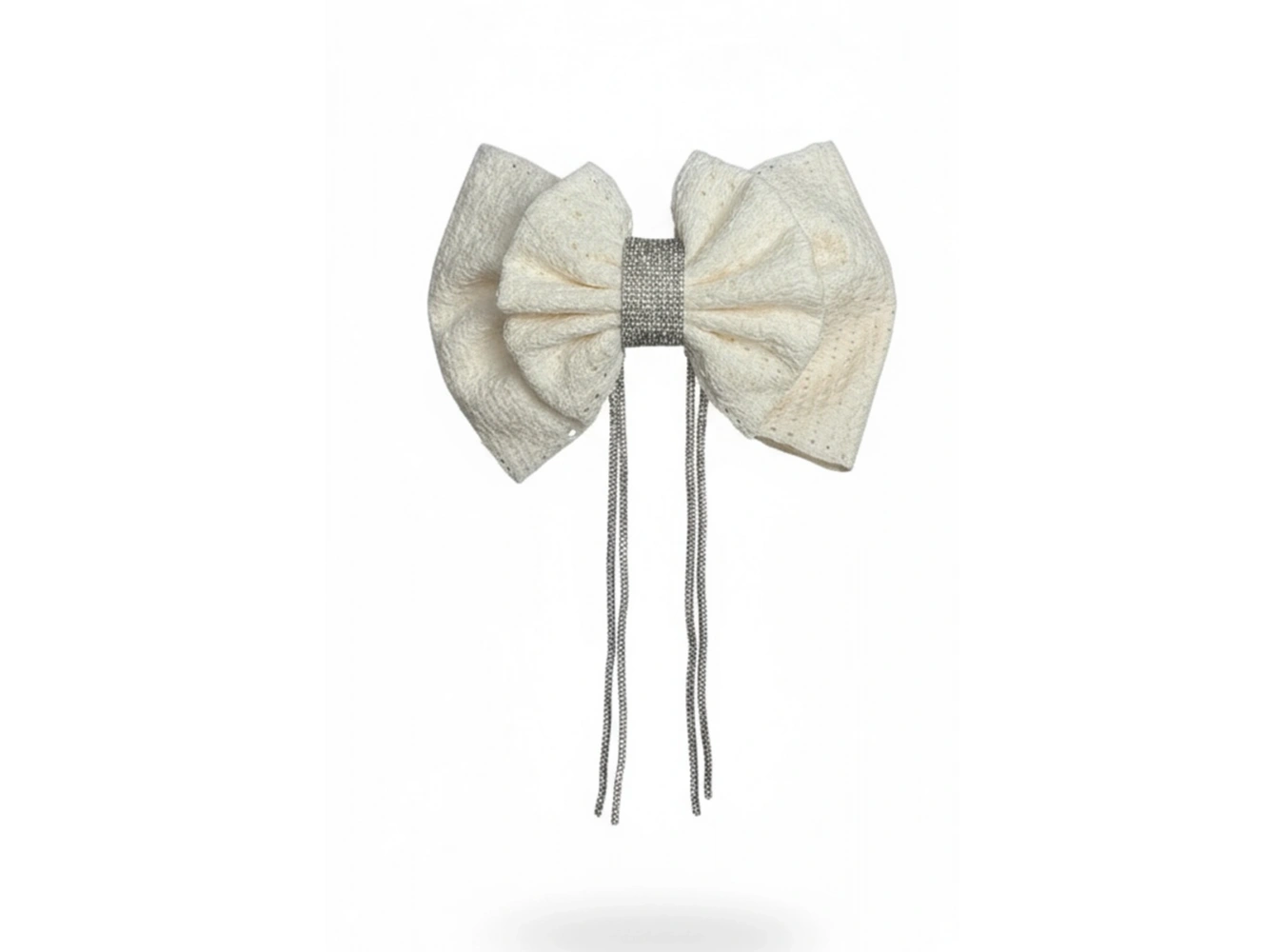 Krem Renk Kurdele Figürlü Taş Detaylı Otomat Toka