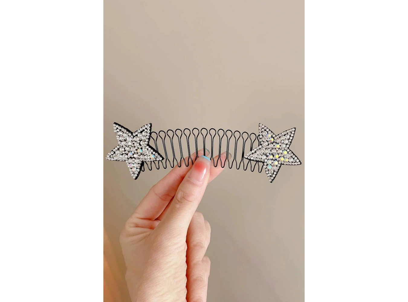 Kristal Taşlı Yıldız Figürlü Hayalet Toka Metal Yaylı Toka