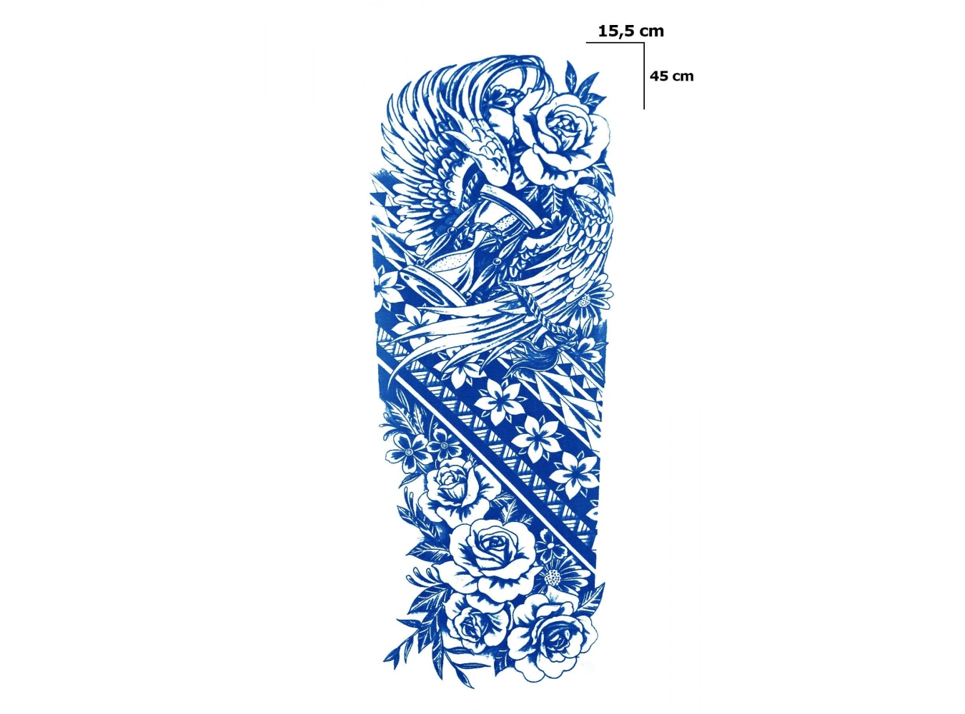 Kum Saati Figürlü Sonradan Kararan Yarı Kalıcı Geçici Kol Dövme Tattoo
