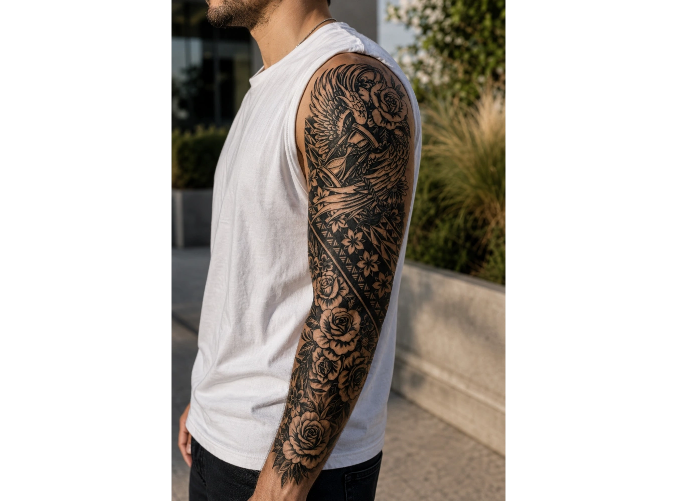 Kum Saati Figürlü Sonradan Kararan Yarı Kalıcı Geçici Kol Dövme Tattoo