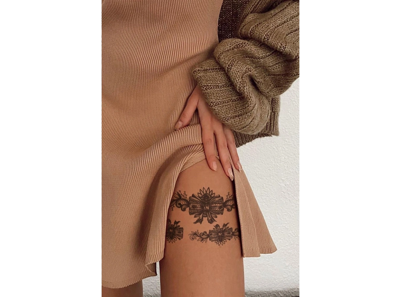 Kurdele Motifli Geçici Dövme Tattoo