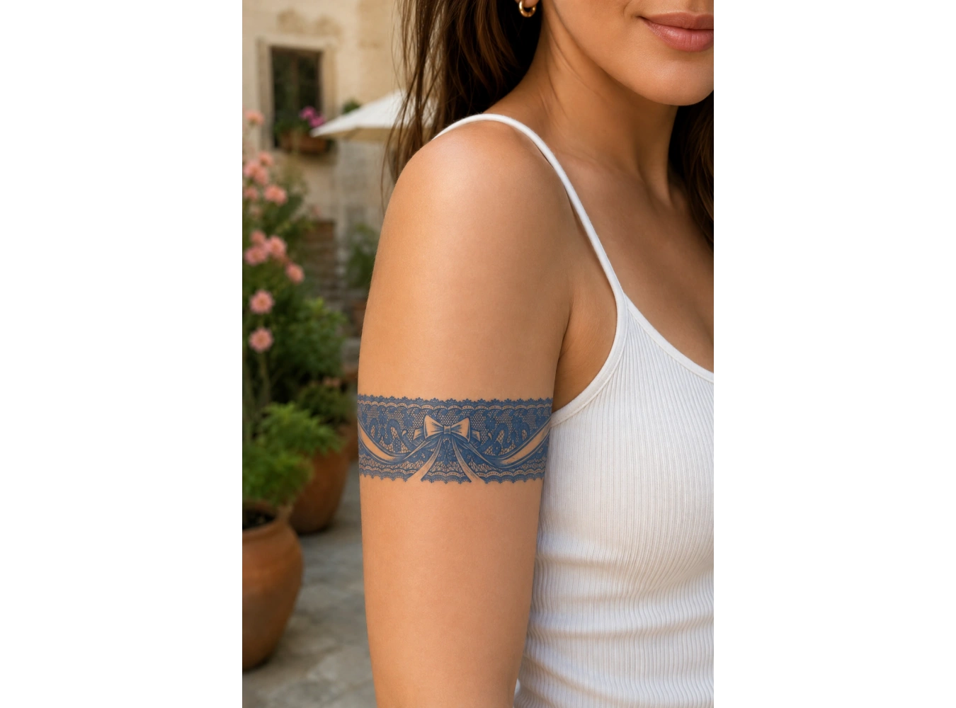 Kurdele Şerit Sonradan Kararan Yarı Kalıcı Geçici Dövme Tattoo