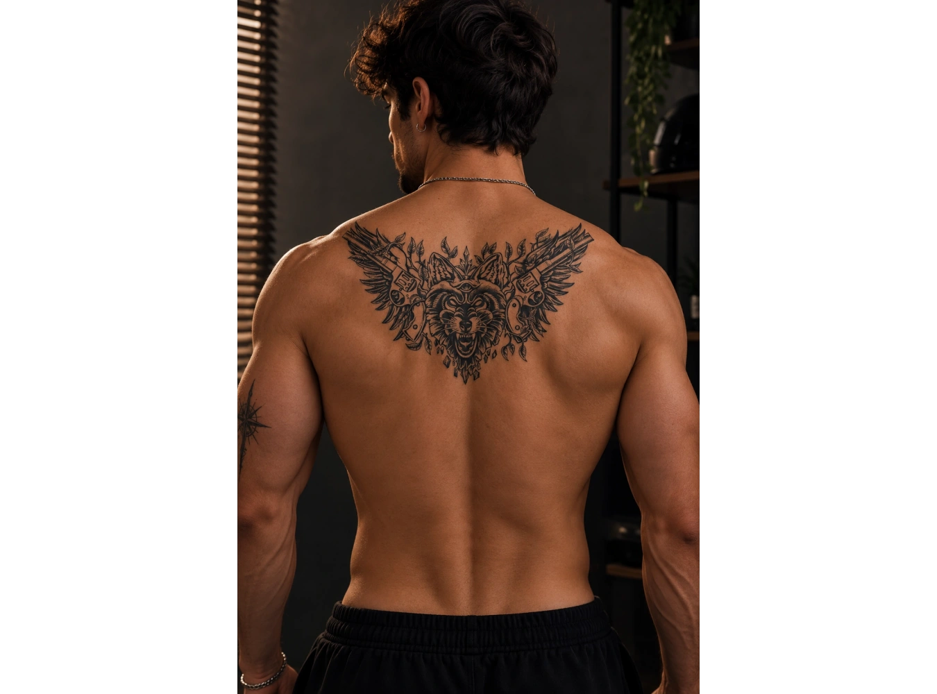 Kurt Figürlü Sonradan Kararan Yarı Kalıcı Geçici Dövme Tattoo