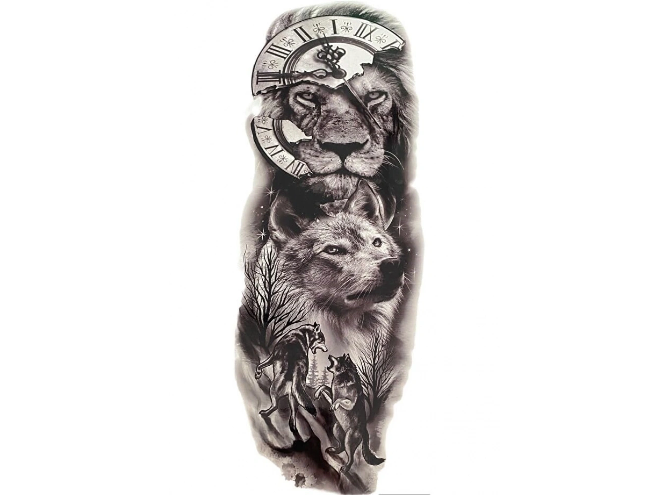 Kurt Saat Dövme Geçici Tattoo