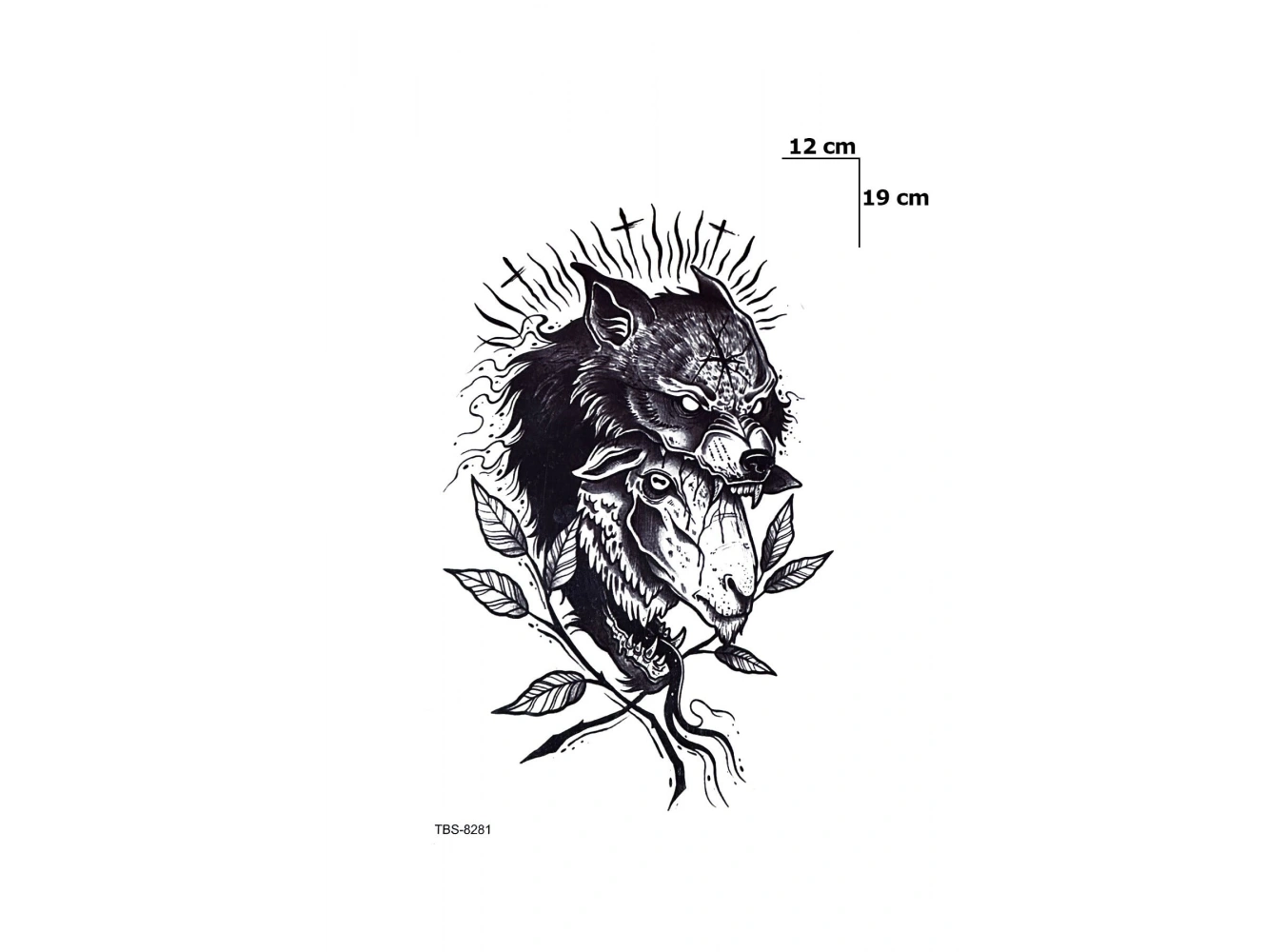 Kurt Ve Kuzu Geçici Dövme Tattoo