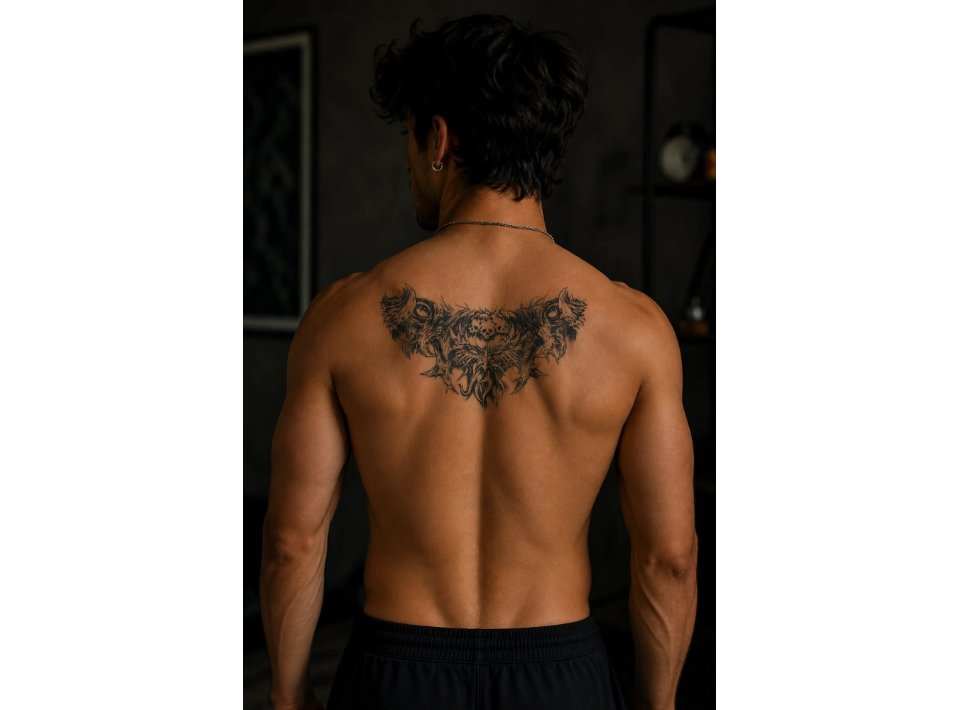 Kurukafa Figürlü Sonradan Kararan Yarı Kalıcı Geçici Dövme Tattoo