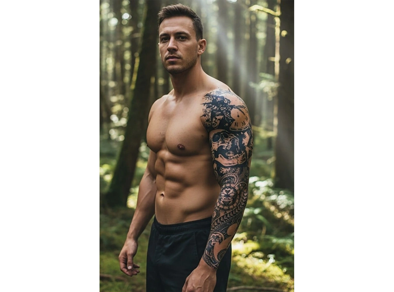 Kurukafa Kol Dövme Geçici Tattoo