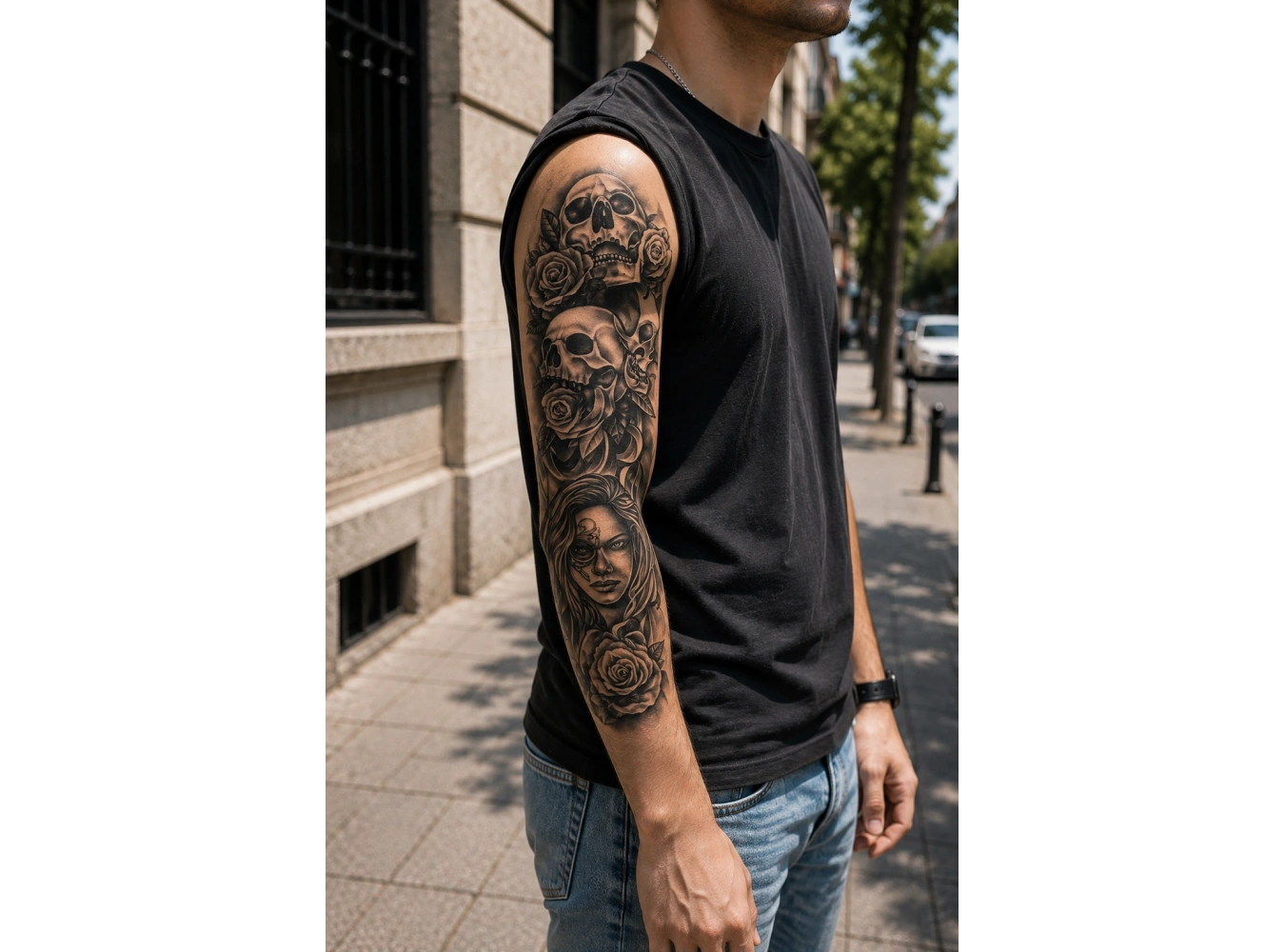 Kurukafa Kol Geçici Dövme Tattoo